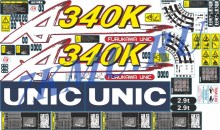 Комплект наклеек для КМУ Unic URA 340 серии